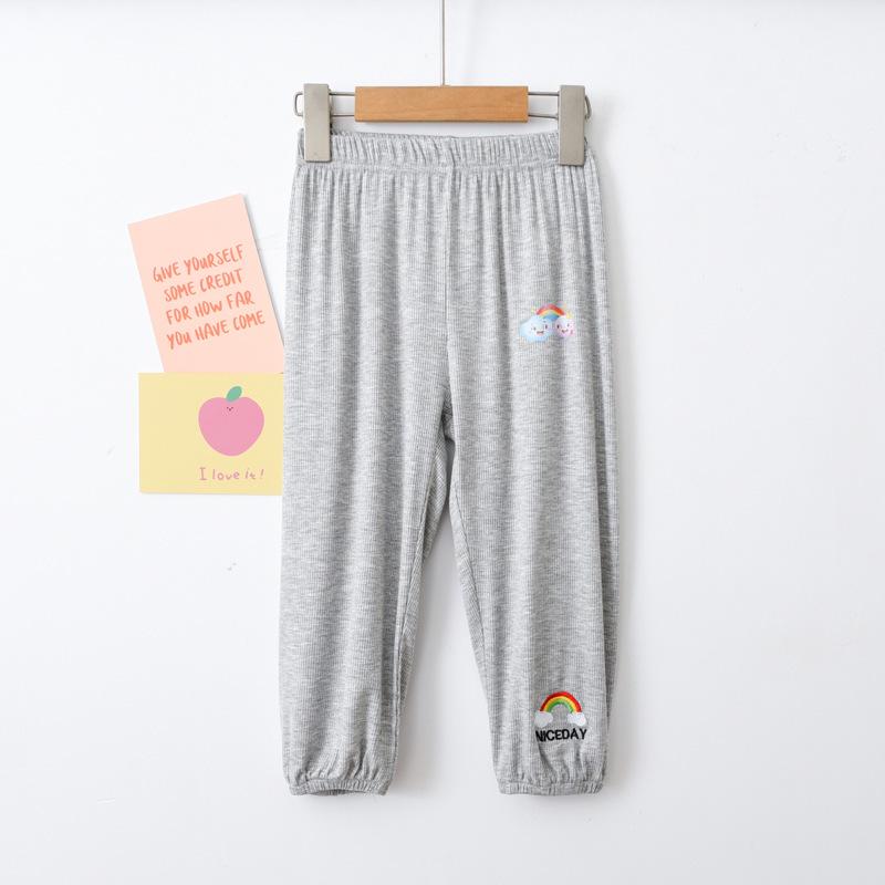 Kids' Anti-Mosquito Cotton Pants: Summer Cool, Lightweight, Versatile Casual Wear for Boys and Girls