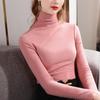 High Neck Undercoat Women's Double Sided Brushed Long Sleeve T-Shirt Warm Keeping Top Elegant and Comfortable Women's T-Shirt