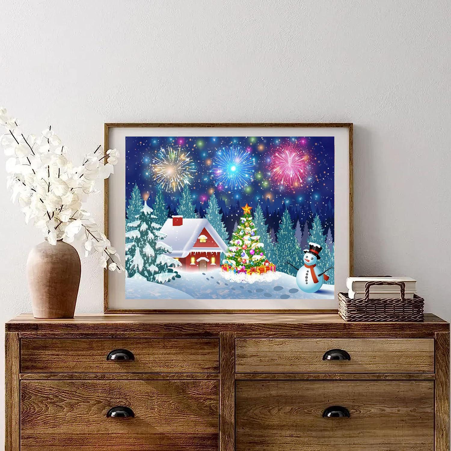 

5D DIY Алмазная картина Фейерверк Набор для вышивки крестом Мозаика Алмазная вышивка Полный круглый квадратный дрель Украшение дома Round 30x40cm