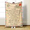 A mia Figlia Lettere Francesi Coperta in Flanella a Mia Figlia Figlio Regalo Coperta Calda per Letto Divano Divano Regalo di Compleanno Decorazione Casa
