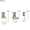 Little Bear Soap Dish Creative Bathroom Wall Hanging Ceramic Towel Holder and Hook Modern Home Decoration Bathroom Accessories