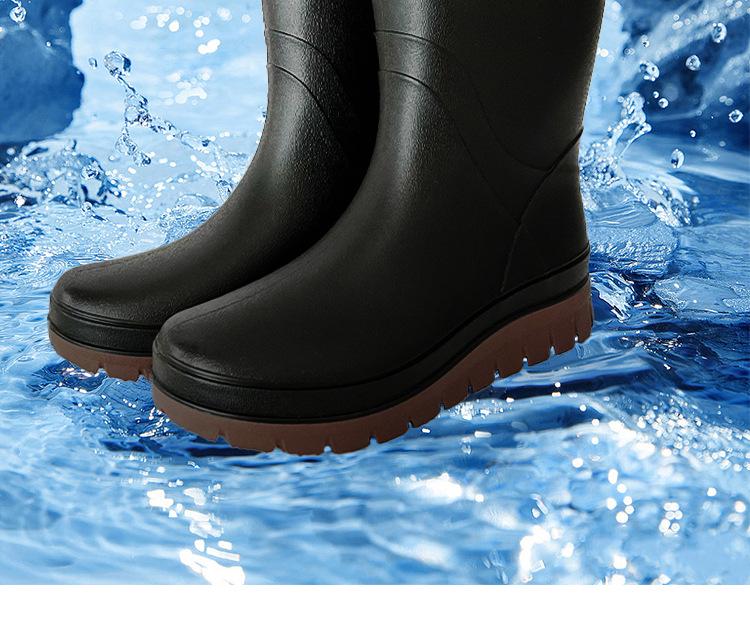 Botas de Chuva Impermeáveis Antiderrapantes de Cano Alto Warrior para Homens, para Trabalho, Pesca e Equitação