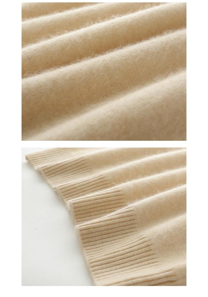 Women's Cashmere Long Sleeve Knitwear: Versatile, Stylish, Slimming Half-High Neck Sweater for Autumn/Winter