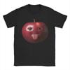 Lustiges albernes KI Apfel Gen Z Meme Gehirnfäule Humor Zunge raus T-Shirt Herren Neuheit Reine Baumwolle Kurzarm Neuankunft Kleidung