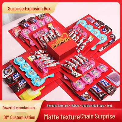 Boîte explosion d'anniversaire DIY: Boîte Cadeau Créative Givrée à 5 Couches pour Enfants