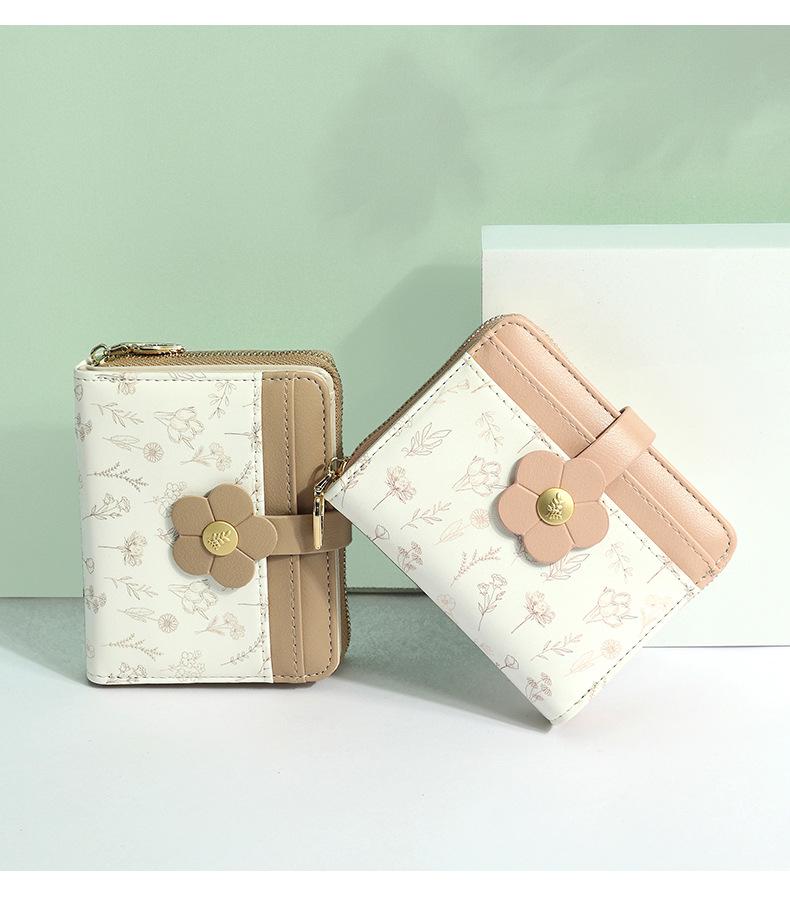 2025 Cute Print Student Coin Purse & Card Holder - Stylish Short Wallet for Women