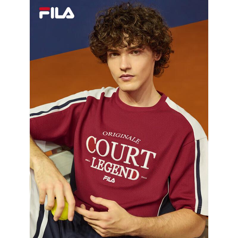 FILA Men s Color-Block Embroidered Knit T-Shirt XL