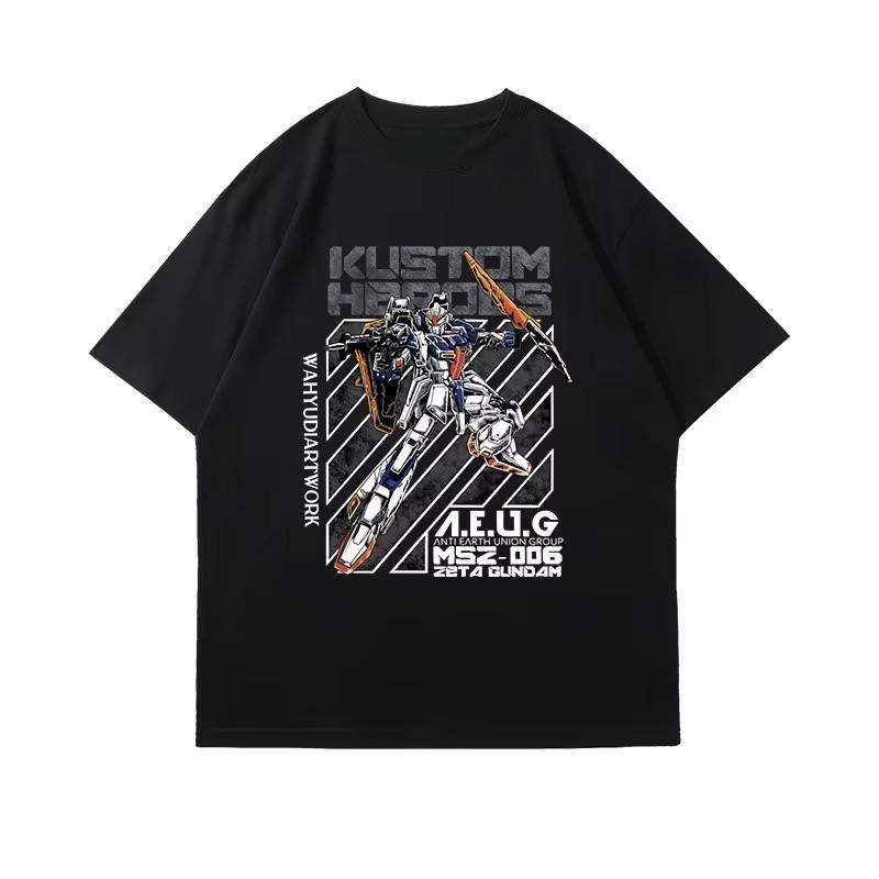 2026 Sommer RX-78-2 Cartoon-Print T-Shirt Anime Mecha Lässig Kurzarm Damen und Herren T-Shirt