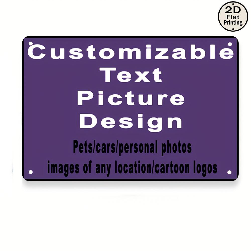 

PC D Flat Iron Tin Sign with Custom Photo Vintage Style Personalized Metal Painting for Cafe Man Cave Gift 20x30cm（7.8x11.8inch）