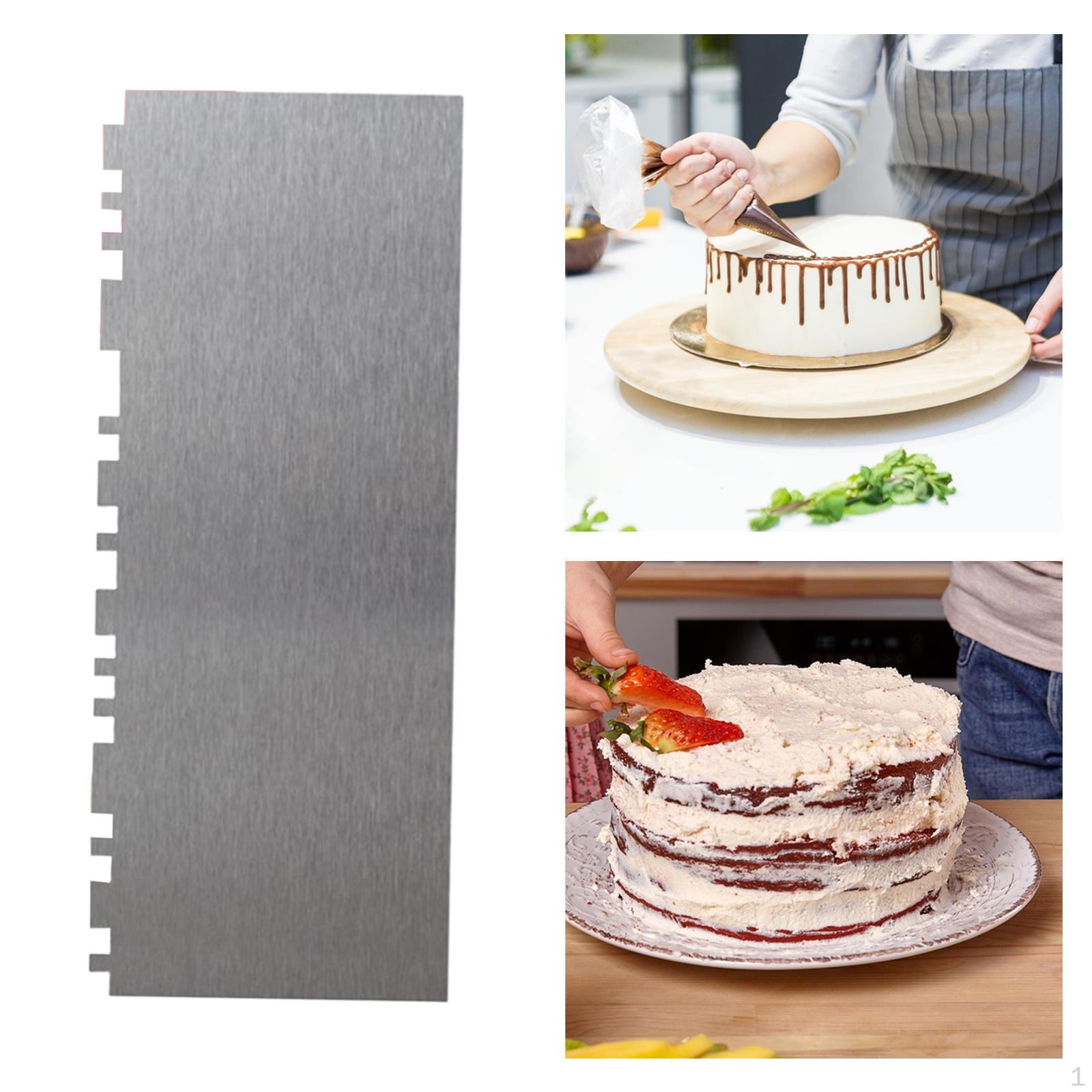

Cake Scrapers Cream Squeegee Decorating Comb Stainless Steel for Mousse Edge C
