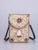 Butterfly & Flower Pattern Retro Ethnic Style 2026 New Handmade Beaded PU Crossbody Mini Phone Bag Women's Shoulder Purse