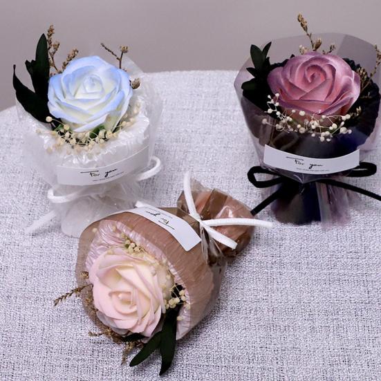 1/2Pcs Mini Fake Rose Bouquet Handcrafted Artificial Sunflower Floral Decoration Valentine's Day Anniversary Birthday Romantic Gift for Women Wife