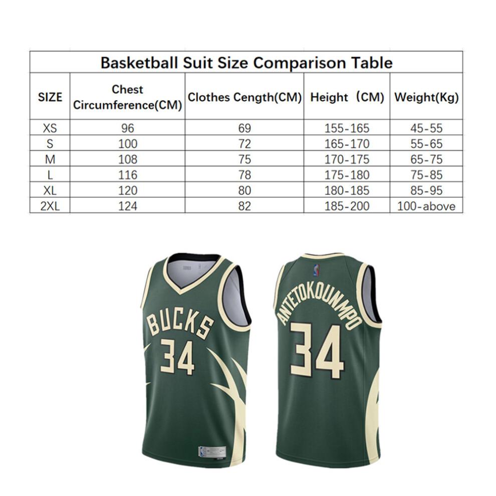 (M) Bucks Antetokounmpo # 34 Basketball Jersey Adult Boys Sports Uniform