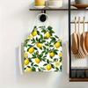 Grembiule Stampa Limoni Lino Cotone Frutta Agrumata Grembiule da Cucina per Donne Chef Cucina Cottura Festa Estiva Regalo
