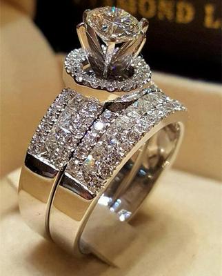 Sanjie Wish Princess-Style Square Ring - Popular Imitation Silver Jewelry for Women