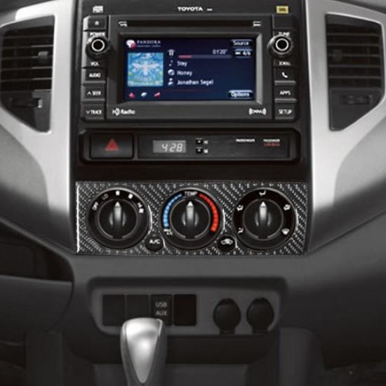 Carbon Fiber Interior Climate Control Cover Trim For Toyota Tacoma 2012-2015