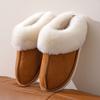 Fashion Slippers Women Winter Indoor Soft House Shoes Fashion Indoor Outdoor Comfort Warm Flat Slides Men Couples Plush Home Slippers