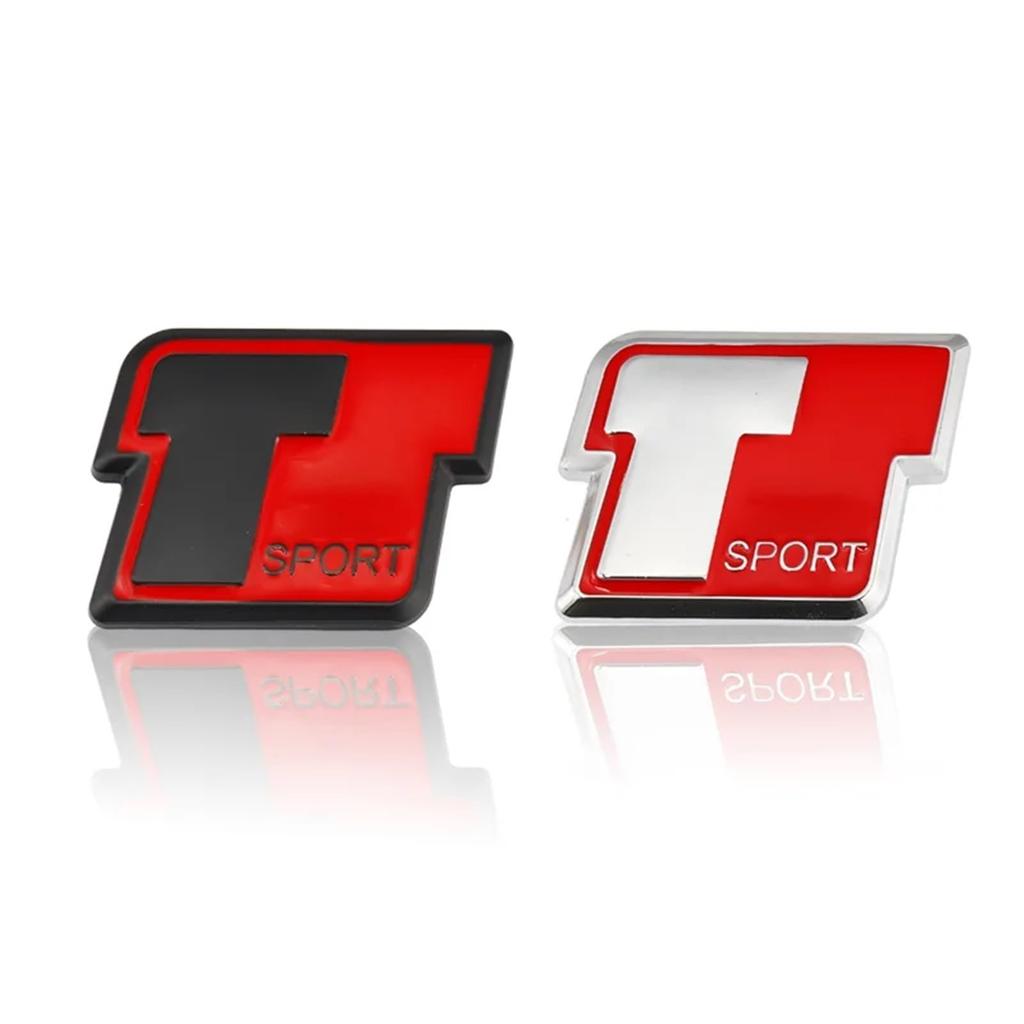 Car Sticker T Sports Sticker Emblem Badge Rear Trunk Decal for Toyota RAV4 Corolla