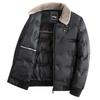 Herren Business Warm Kurzer Revers Baumwollmantel Herbst und Winter Neue Mode Lässig Einfacher Pelzkragenmantel