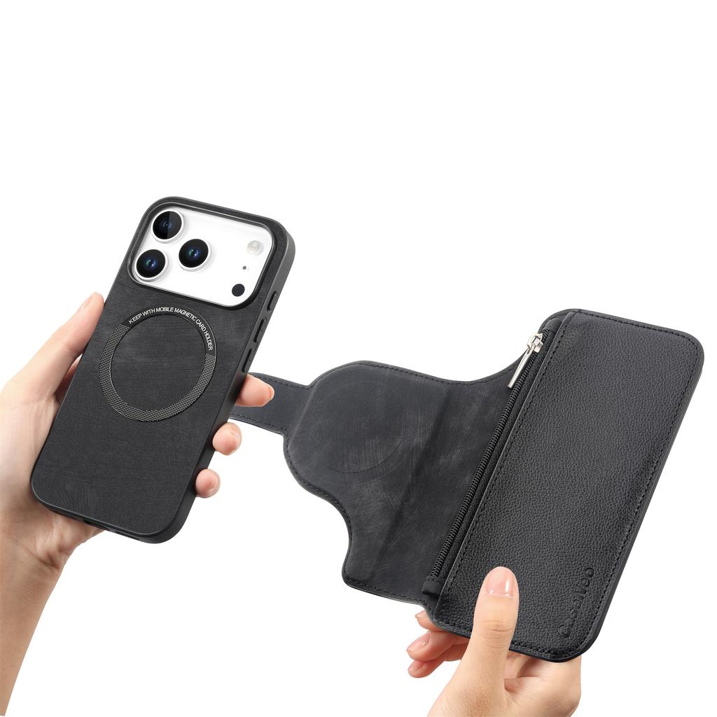 CASENEO MW-02 For iPhone 17 Pro Max Case Detachable Magnetic Leather Flip Phone Cover