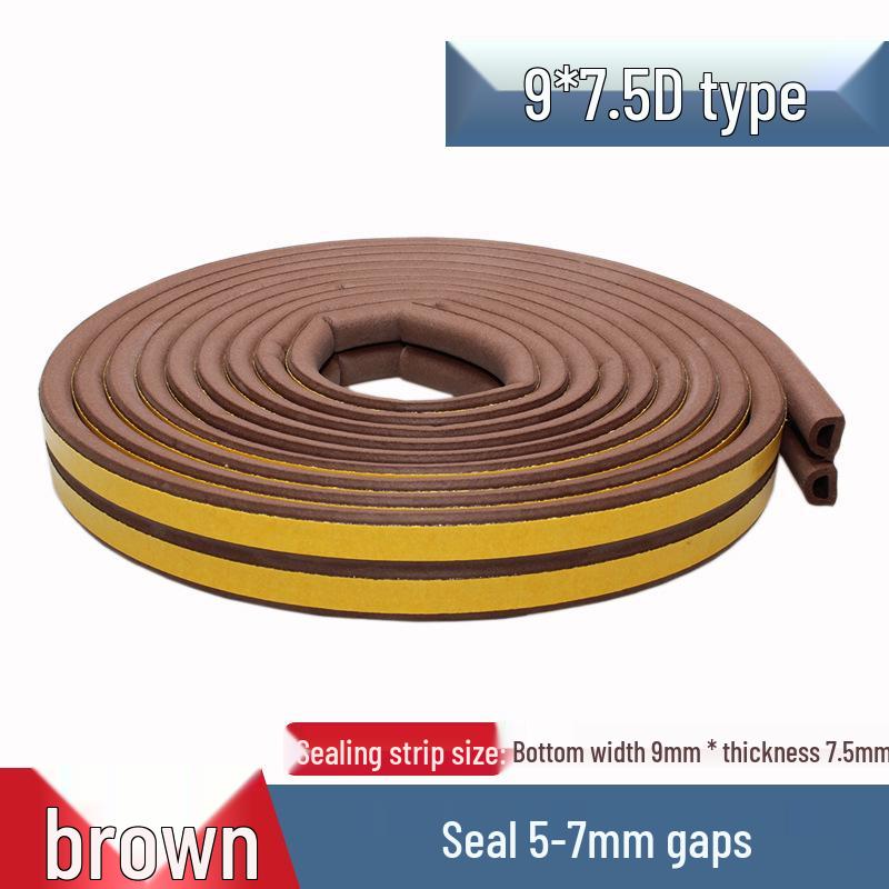 Self-Adhesive Weatherproof Door & Window Foam Seal Strip - 6m, Soundproof & Insulating