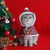 Pet Christmas Hooded Cape Warm Plush Costume Cats Dogs Winter Sleepwear Holiday Outfit Small Medium Large