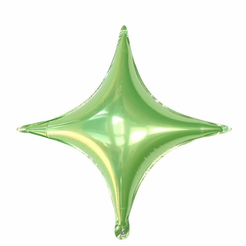 

50 шт. Прикраси весільного залу, прикраси для святкування дня народження, повітряна куля з алюмінієвої фольги у формі серця у формі пентаграми 10 inch four-pointed star fruit green