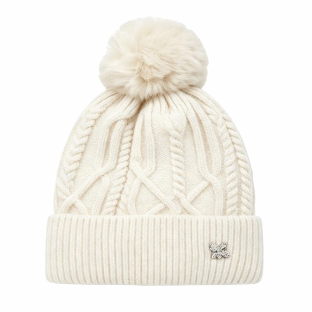 Warm Winter Hat Ear Protection Pompoms Hat Casual Crochet Women's Hat Outdoor