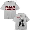 Anime Baki Ha Unisex Harajuku Vintage Trička Hip Hop Unisex Dámská Trička do Posilovny na Cvičení Oversized Bavlněné Tričko Streetwear