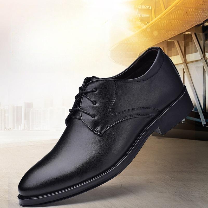 Derby Shoes for Men 2026 Leather Shoes Business Dress Shoes Casual Comfortable Wear-Resistant Footwear Fur Chaussure Hommes