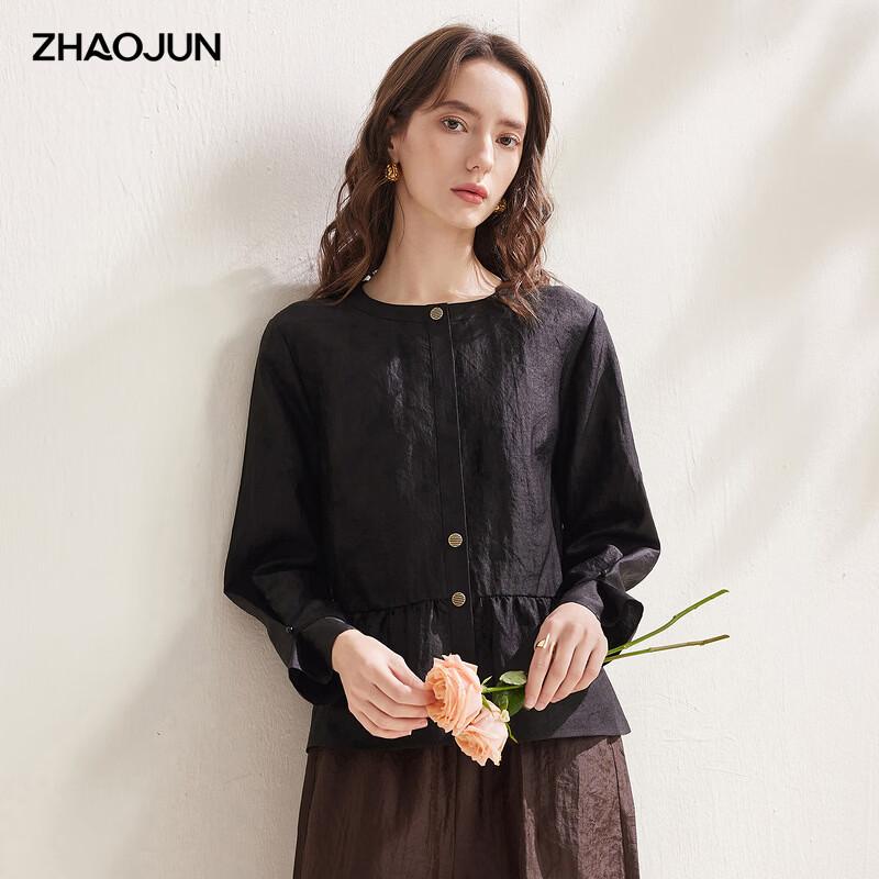 Zhaojun 2026 S/S Light Luxury Mulberry Silk Long Sleeve Top 2XL