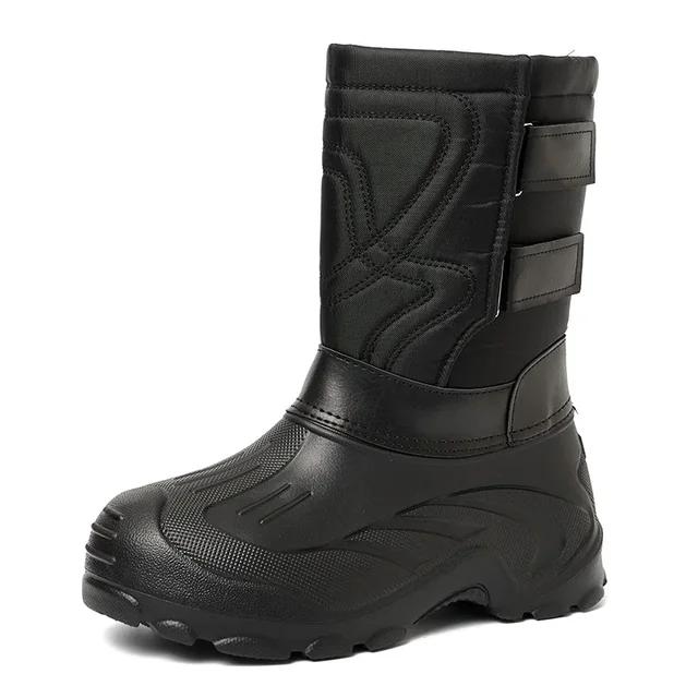 2025 Men's EVA Rain Boots Outdoor Winter Snow Boots Men's Plush Warm Cotton Shoes Fishing Boots Botas De Trabajo Hombre
