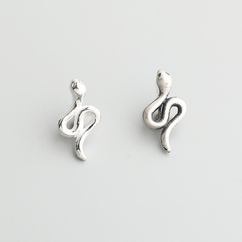 

Retro Little Snake Spacer Beads: S925 Sterling Silver for DIY Bracelets and Necklaces Black Thai Silver