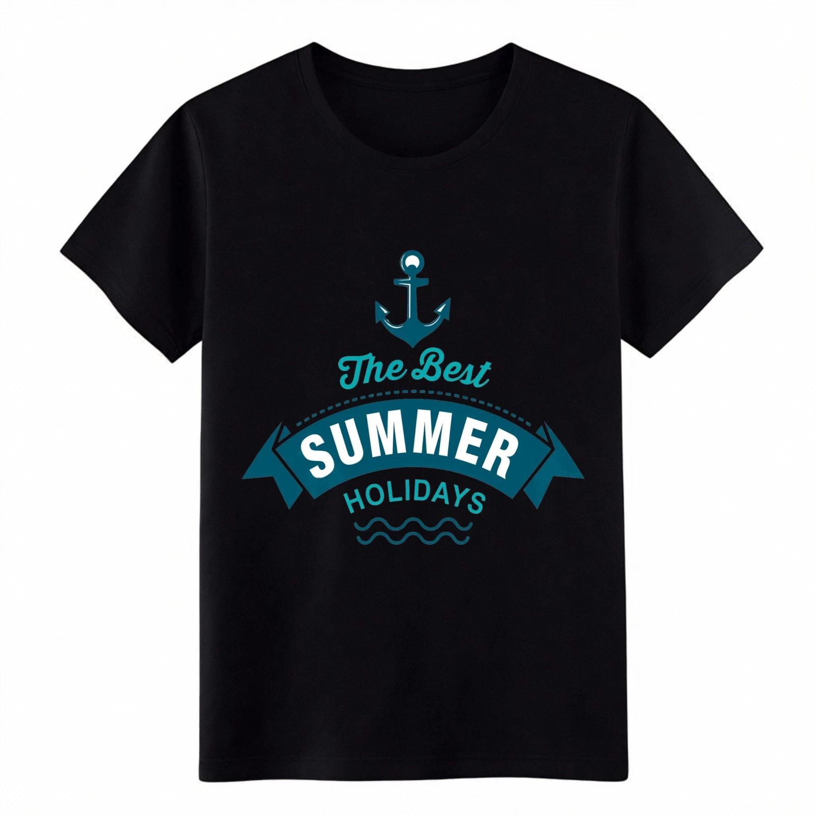 The Best Summer Holidays Anchor Graphic T-Shirt - Nautical Beach Vacation Tee XL