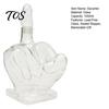 Decorative Glassware for Men Middle Finger Whiskey Decanter, 1000ml Glass Fist Dispenser with Stopper, Bourbon Decanter Unique Hand Shape Liquor