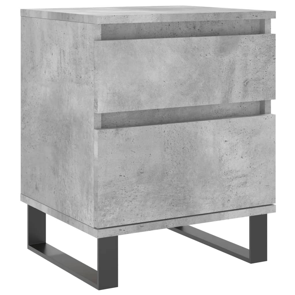 Nightstand Concrete Gray 40 X 35 X 50 Cm Particleboard