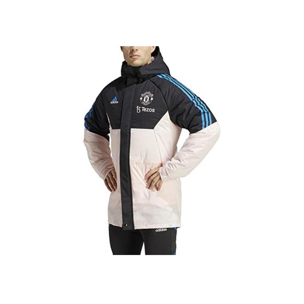 Adidas Manchester United Stadium 2022-23 Casual Hooded Jacket Unisex Jackets Black HT4290