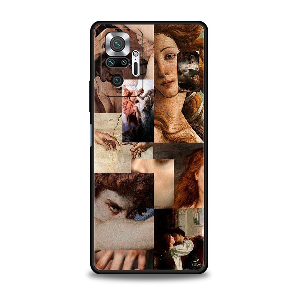 Renaissance Art Painting Phone Case For Xiaomi Redmi Note 14 13 5G 10 11 12 Pro Plus 4G 14C 13C 12C 10C Black Cover