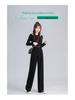 Pear-Shaped Slimming High-Waist Petite Black Straight-Leg Casual Pants for Women