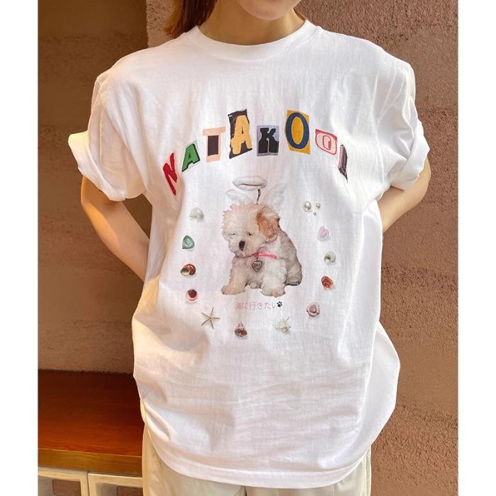 

Cotton to 2025 new cotton short-sleeved t-shirt women s summer design sense casual heavy t-shirt loose large size top S