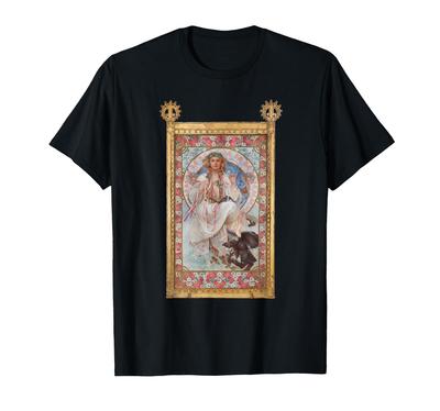 Slavia Mucha Jugendstil Elegantes T-Shirt