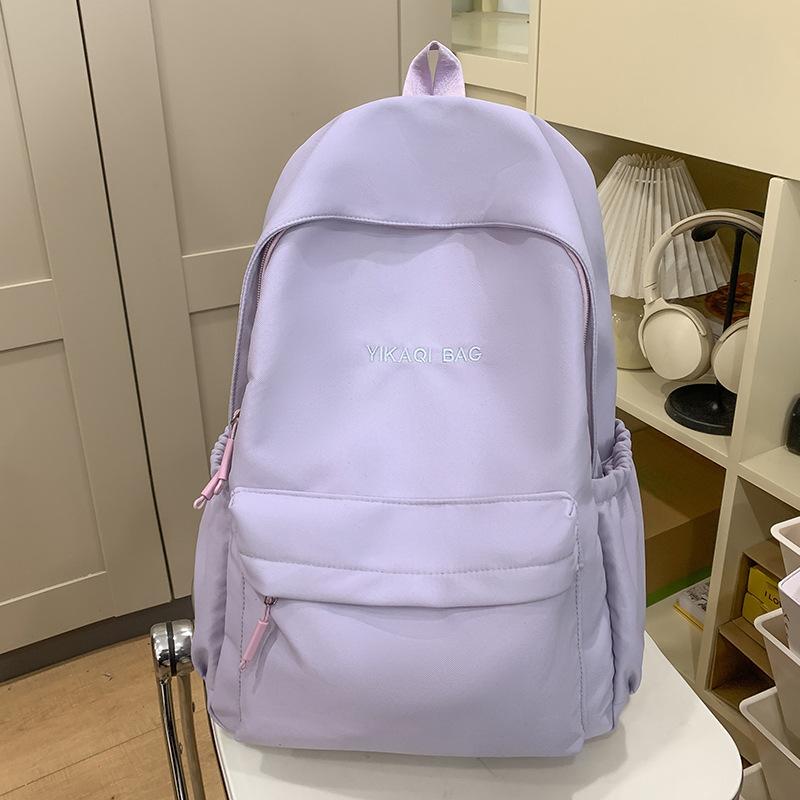 New Elementary School Student Schoolbag for Girls Junior High School Students with High Looks Letter Backpack
