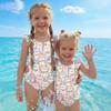 Girls One Piece Swimsuit Summer Animal Print Kids Swimwear Sleeveless Casual Beachwear Toddler Bathing Suit for Children