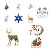 Zinc Zinc Alloy Snowflake Elk Brooch Enamel  Cartoon   Boys