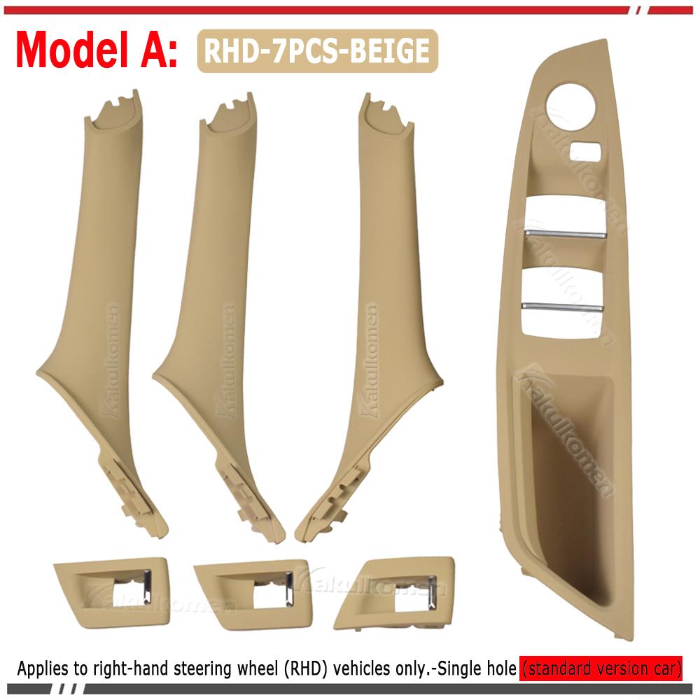 Original Right Hand Drive RHD For BMW 5 Series F10 F11 Beige Black Car Interior Inner Door Handle Panel Pull Trim Cover