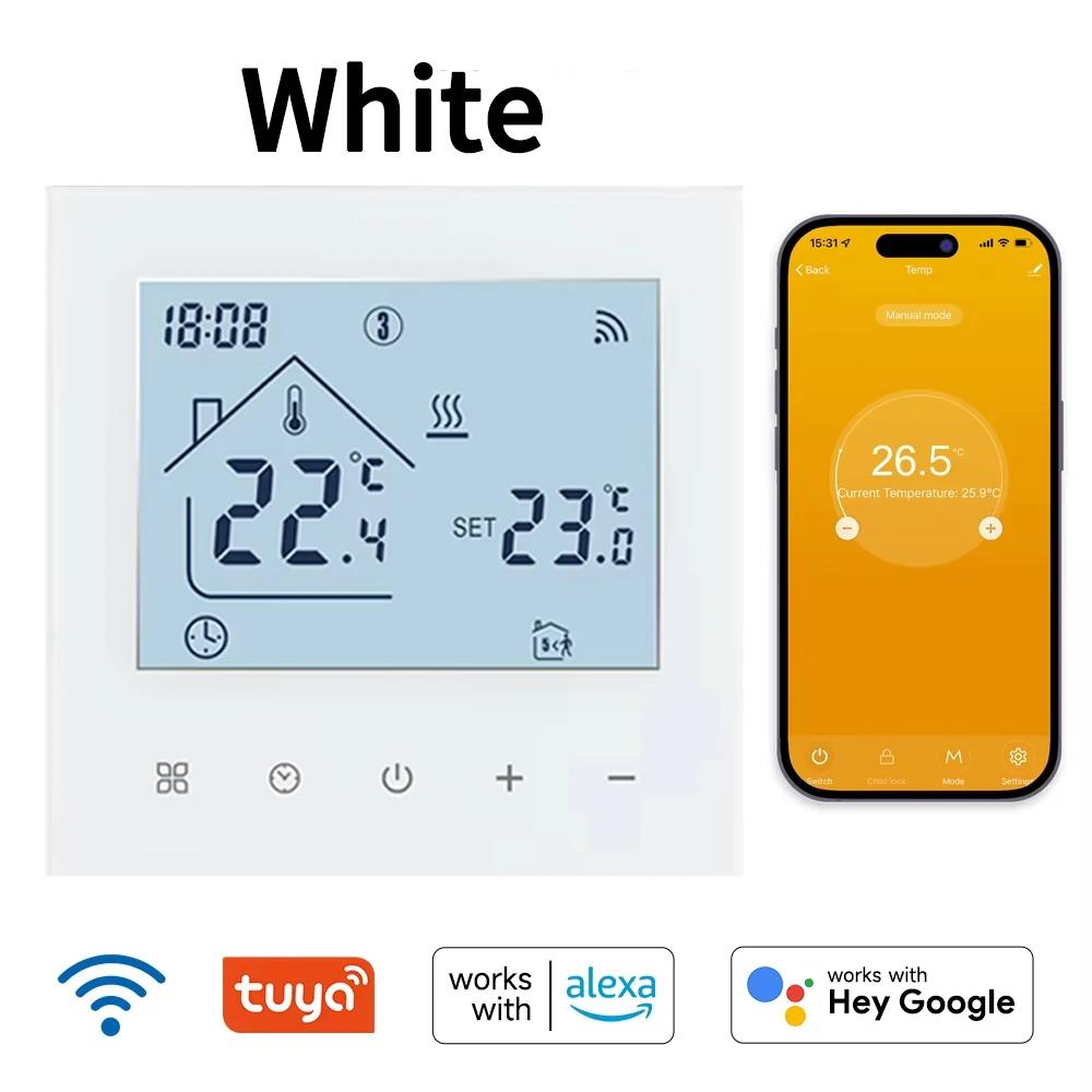 M4A Samrt Wifi Thermostat 16A Temperature Controller With Voice Timing For Electric Warm Floor Heating Works With Alexa Google