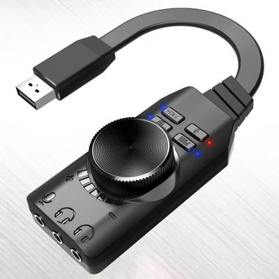 GS3 Sound Card High Fidelity Stereo External Universal 7.1 USB2.0 Plug Play Sound Card
