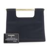 CHANEL Party bag Handbag vintage black Satin Women Used