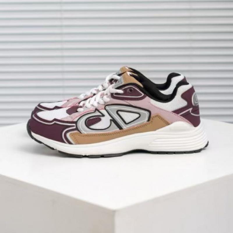 New versatile fashion casual men's and women's trend breathable sports shoes dad letter b30 heightening shoes