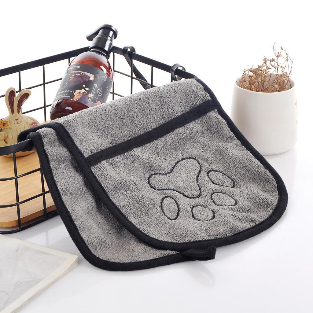 Serviette de bain pour animaux à séchage rapide - Fibre absorbante, ne peluche pas, pour chiens et chats